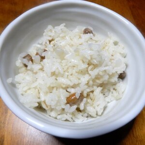 乾煎り＆下茹で不要☆余った節分豆で作る福豆ご飯